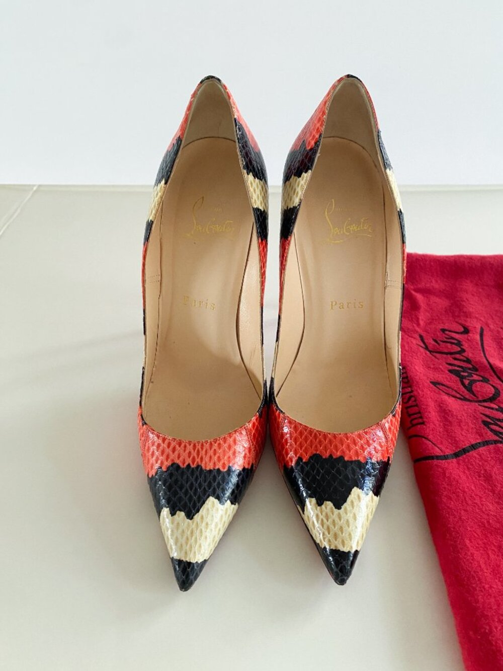 Christian Louboutin Snakeskin So Kate 120 Pumps Heels 38 - Picture 4 of 12